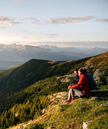 Taking a break during a hike