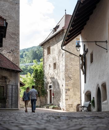 A couple at a church in Klausen