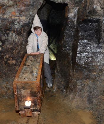 A boy in the Villanders mine